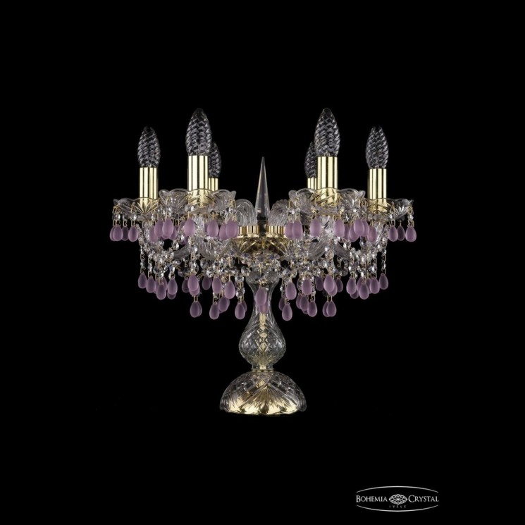 Настольная лампа 1410L/6/141-39 G V7010 Bohemia Ivele Crystal (Стеклянный рожок)