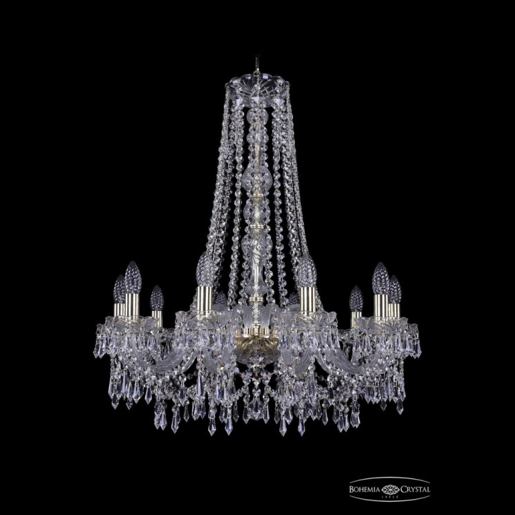 Люстра хрустальная 1403/10/240/h-76 G Bohemia Ivele Crystal (Стеклянный рожок)