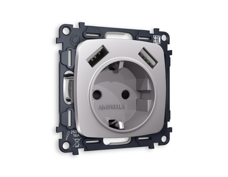 Ambrella Light Комплект механизма электрической розетки Ambrella Volt OMEGA MO509010