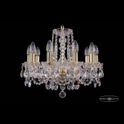 Люстра хрустальная 1402/10/160 G Bohemia Ivele Crystal (Стеклянный рожок)