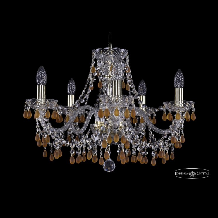 Люстра хрустальная 1410/5/195 G V1003 Bohemia Ivele Crystal (Стеклянный рожок)