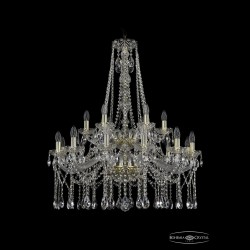 Люстра хрустальная 1413/12+6/300/h-96/2d G Bohemia Ivele Crystal (Стеклянный рожок)