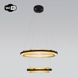 90241/2 черный/ золото Smart, Подвесной светодиодный светильник с системой Умный дом