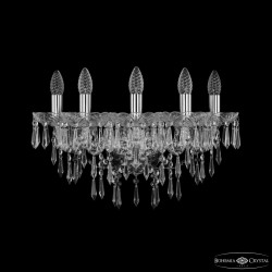 Бра хрустальные 1403B/5/160/XL Ni Bohemia Ivele Crystal (Стеклянный рожок)
