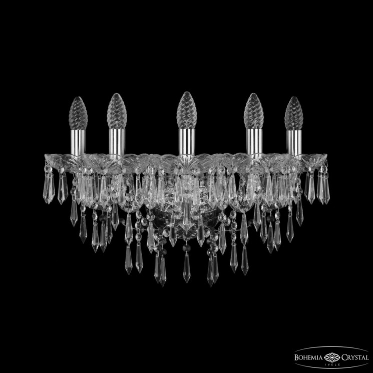 Бра хрустальные 1403B/5/160/XL Ni Bohemia Ivele Crystal (Стеклянный рожок)