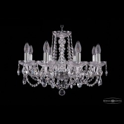 Люстра хрустальная 1402/8/195 Ni Bohemia Ivele Crystal (Стеклянный рожок)