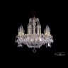 Люстра хрустальная 1402/10/141 G Leafs Bohemia Ivele Crystal (Стеклянный рожок)