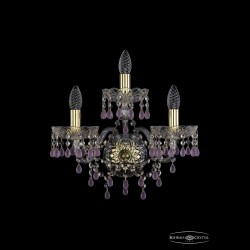 Бра хрустальные 1410B/2+1/160/XL G V7010 Bohemia Ivele Crystal (Стеклянный рожок)