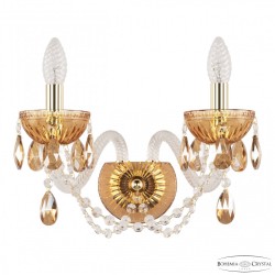 Бра с цветным хрусталём 5402B/2/165 G Amber/M-1G K721 Bohemia Ivele Crystal (С 2 лампочками и более)