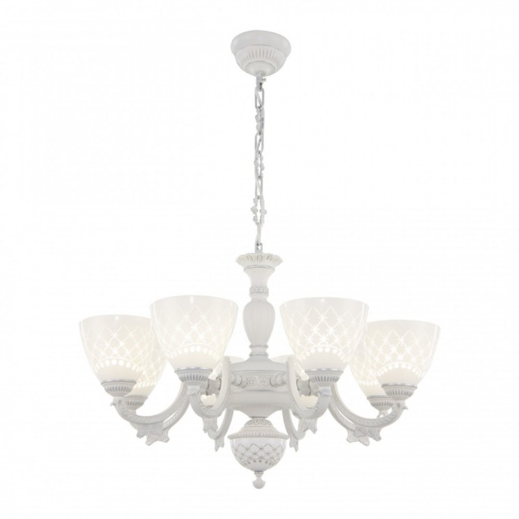 Люстра с плафонами подвесная 343837/8 WT+SL Arte Milano (Подвесные)