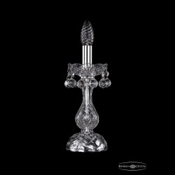 Настольная лампа 1409L/1-27 Ni Bohemia Ivele Crystal (Стеклянный рожок)