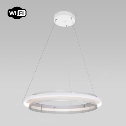 90241/1 белый/ серебро Smart, Подвесной светодиодный светильник с системой Умный дом
