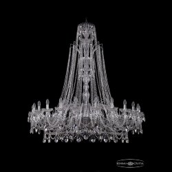 Люстра хрустальная 1411/24/530/XL-163 Ni Bohemia Ivele Crystal (Стеклянный рожок)