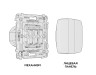 Ambrella Light Комплект механизма 3-клавишного выключателя Ambrella Volt OMEGA MO905010