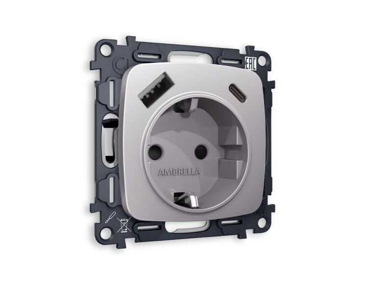 Ambrella Light Комплект механизма электрической розетки Ambrella Volt OMEGA MO510010