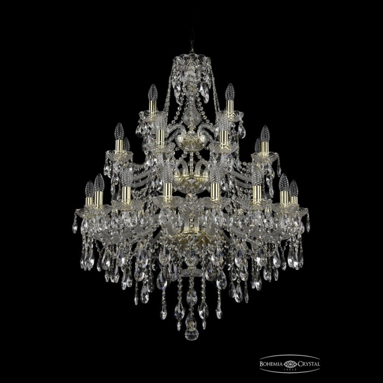 Люстра хрустальная 1415/16+8+4/300/3d G Bohemia Ivele Crystal (Стеклянный рожок)