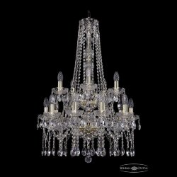 Люстра хрустальная 1413/10+5/200/h-87/2d G Bohemia Ivele Crystal (Стеклянный рожок)