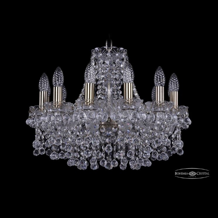 Люстра хрустальная 1409/12/160 Pa Bohemia Ivele Crystal (Стеклянный рожок)