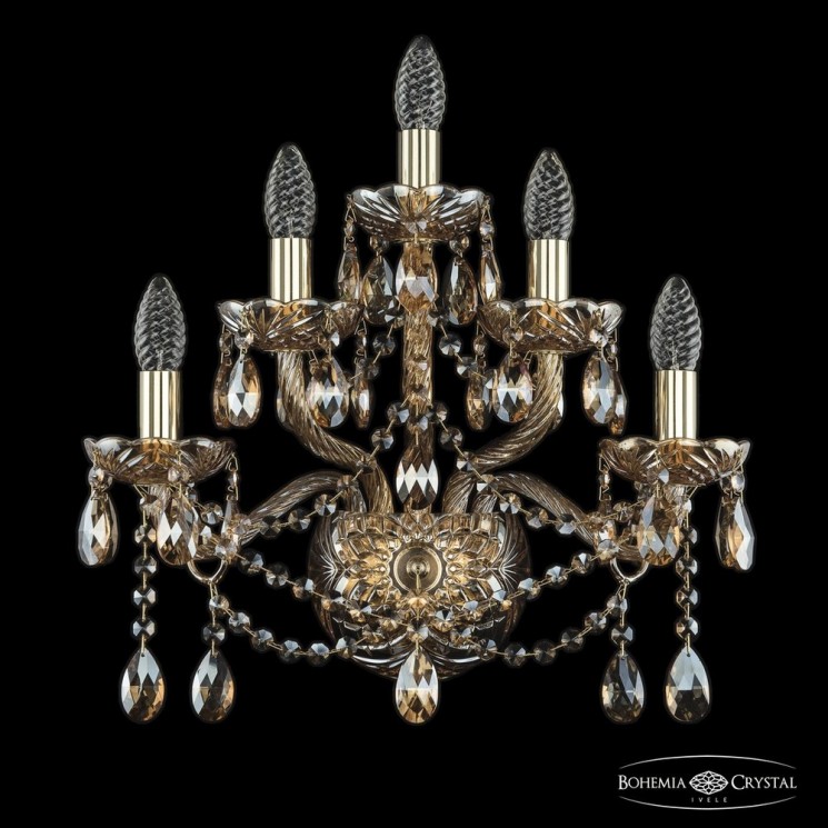Бра хрустальные 1413B/2+2+1/165 G M721 Bohemia Ivele Crystal (Стеклянный рожок)