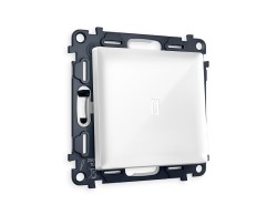 Ambrella Light Комплект механизма 1-клавишного проходного выключателя с подсветкой 5600K Ambrella Volt ALFA MA102035