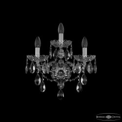 Бра хрустальные 1415B/2+1/165/XL Ni Bohemia Ivele Crystal (Стеклянный рожок)