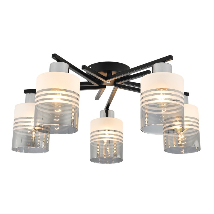 Escada 1132/5P E27*60W Black/Chrome