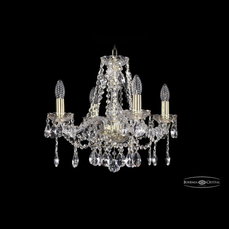 Люстра хрустальная 1413/4/165 G Bohemia Ivele Crystal (Стеклянный рожок)