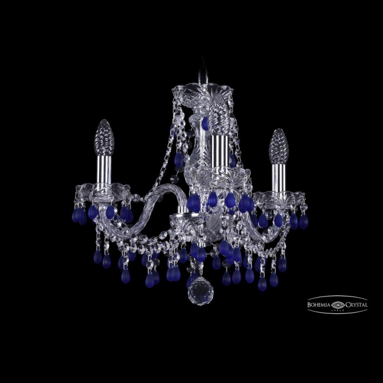 Люстра хрустальная 1410/3/141 Ni V3001 Bohemia Ivele Crystal (Стеклянный рожок)