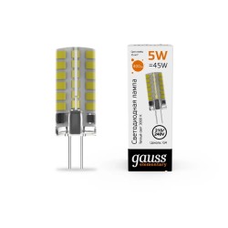 Светодиодная лампа Gauss ELEMENTARY 5W 400Lm 3000K G4 1801518015_GAUSS