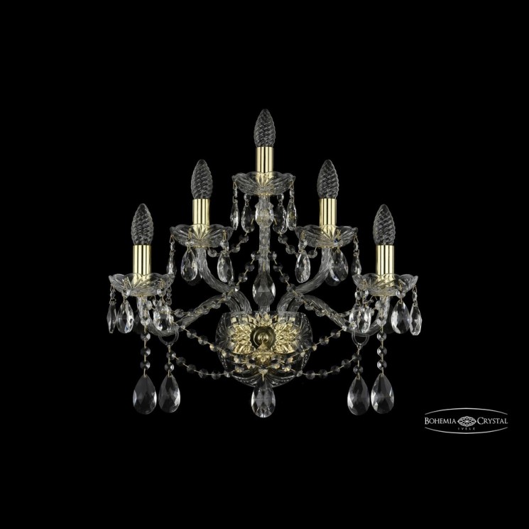 Бра хрустальные 1413B/2+2+1/200/XL G Bohemia Ivele Crystal (Стеклянный рожок)