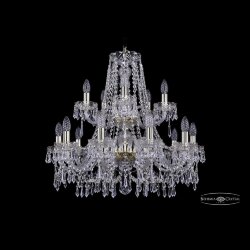 Люстра хрустальная 1403/10+5/240/2d G Bohemia Ivele Crystal (Стеклянный рожок)