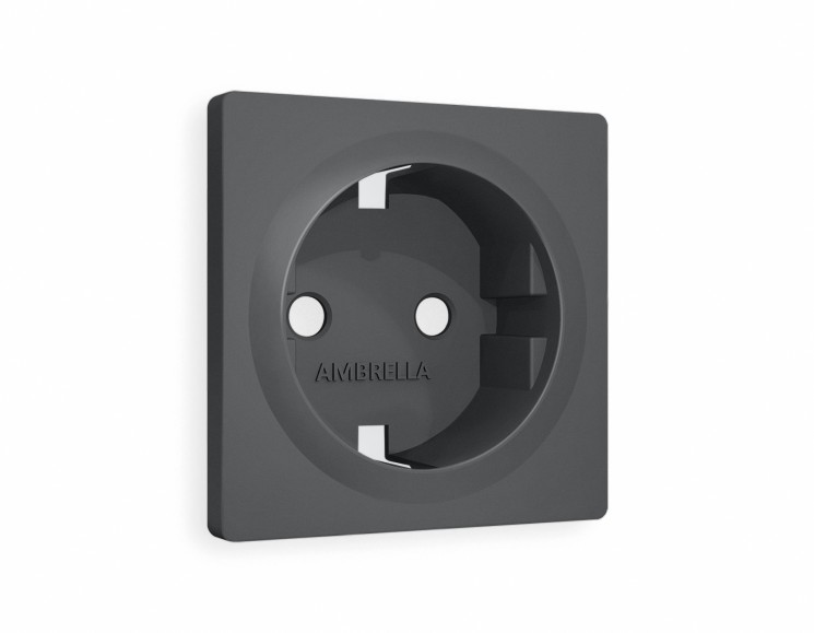 Ambrella Light Лицевая панель для электрической розетки с заземлением QUANT Ambrella Volt ALFA AP9060