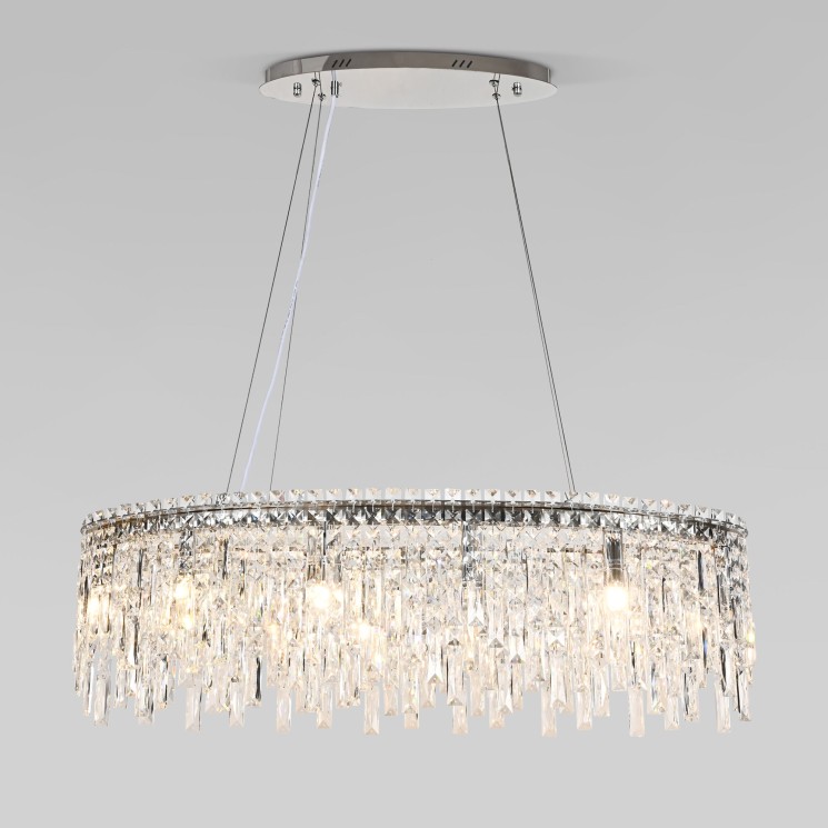 Подвесная люстра с хрусталем                      Eurosvet  60159/10 хром