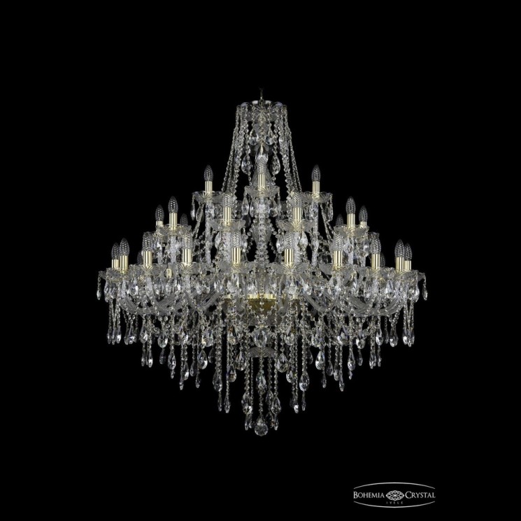 Люстра хрустальная 1415/20+10+5/400 G Bohemia Ivele Crystal (Стеклянный рожок)