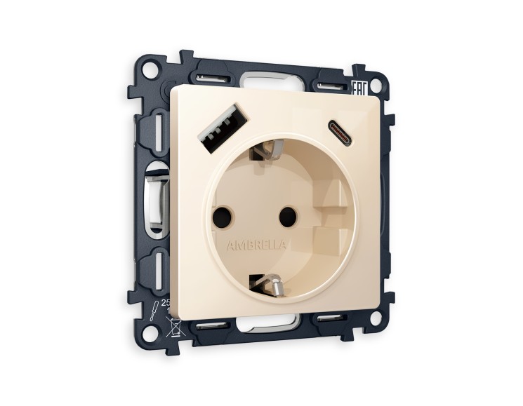Ambrella Light Комплект механизма электрической розетки Ambrella Volt ALFA MA310010