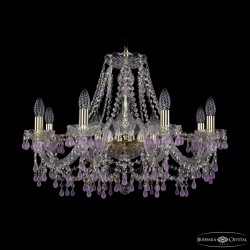 Люстра хрустальная 1410/8/240 G V7010 Bohemia Ivele Crystal (Стеклянный рожок)