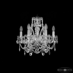 Люстра хрустальная 1411/6/141 Ni  Bohemia Ivele Crystal (Стеклянный рожок)