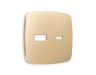 Ambrella Light Лицевая панель для розетки 2USB тип A+C QUANT Ambrella Volt OMEGA OP6110