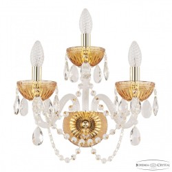 Бра с цветным хрусталём 5402B/2+1/165 G Amber/M-1G Bohemia Ivele Crystal (С 2 лампочками и более)