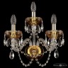 Бра с цветным хрусталём 5402B/2+1/165 G Amber/M-1G Bohemia Ivele Crystal (С 2 лампочками и более)