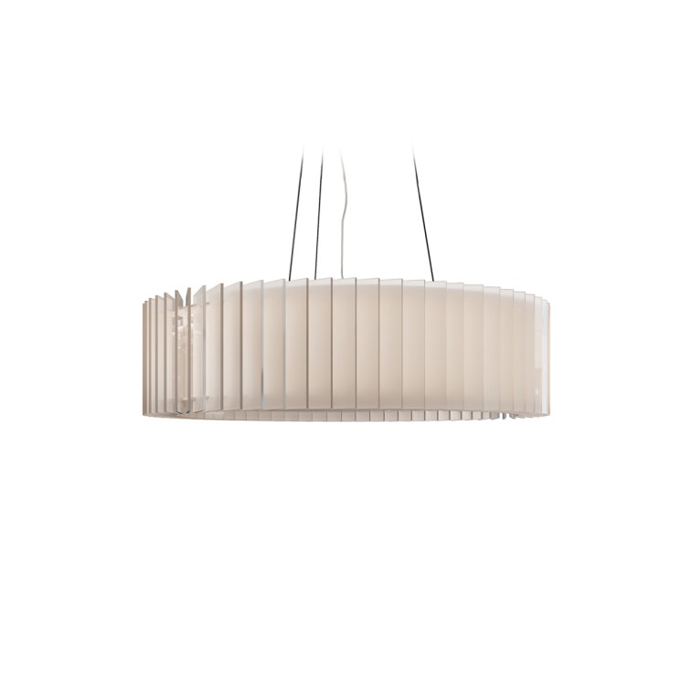 WOODLED ROTOR Chandelier white acrylic