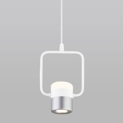 Подвесной светильник                      Eurosvet  50165/1 LED белый / серебро