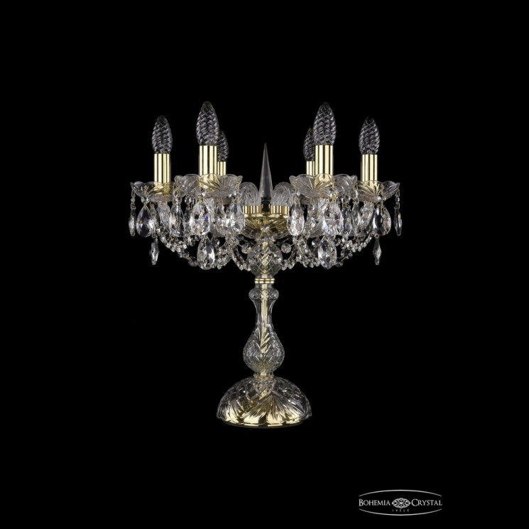Настольная лампа 1402L/6/141-47 G Bohemia Ivele Crystal (Стеклянный рожок)