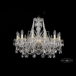 Люстра хрустальная 1411/12/240 G Bohemia Ivele Crystal (Стеклянный рожок)
