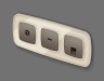 Ambrella Light Лицевая панель для компьютерной/телефонной розетки RJ-45/RJ-11 QUANT Ambrella Volt OMEGA OP6420