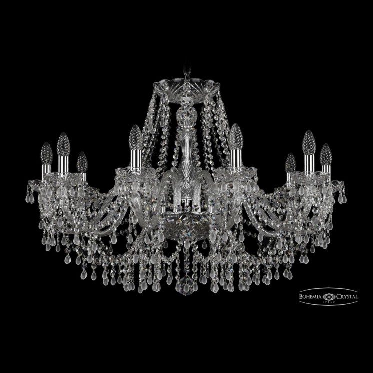 Люстра хрустальная 1410/10/300 Ni V0300 Bohemia Ivele Crystal (Стеклянный рожок)