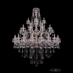 Люстра хрустальная 1415/20+10+5/530/3d G Bohemia Ivele Crystal (Стеклянный рожок)
