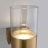 Настенный светодиодный светильник со стеклянным плафоном                      Eurosvet  40021/1 LED латунь/прозрачный
