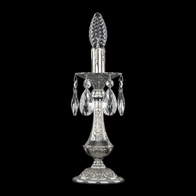 Настольная лампа бронзовая 72100L/1-26 Ni Bohemia Ivele Crystal (Бронзовые)