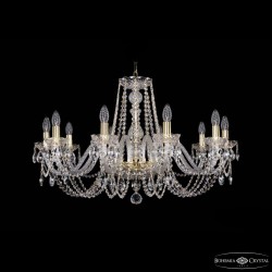 Люстра хрустальная 1402/10/300 G Bohemia Ivele Crystal (Стеклянный рожок)